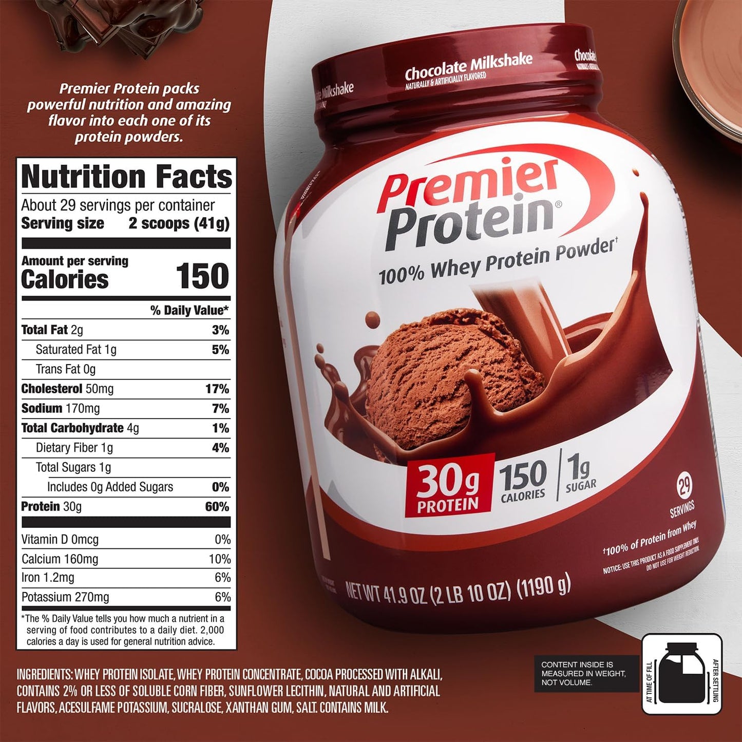 29 Servings, Premier Protein Protein Powder, 30g Protein