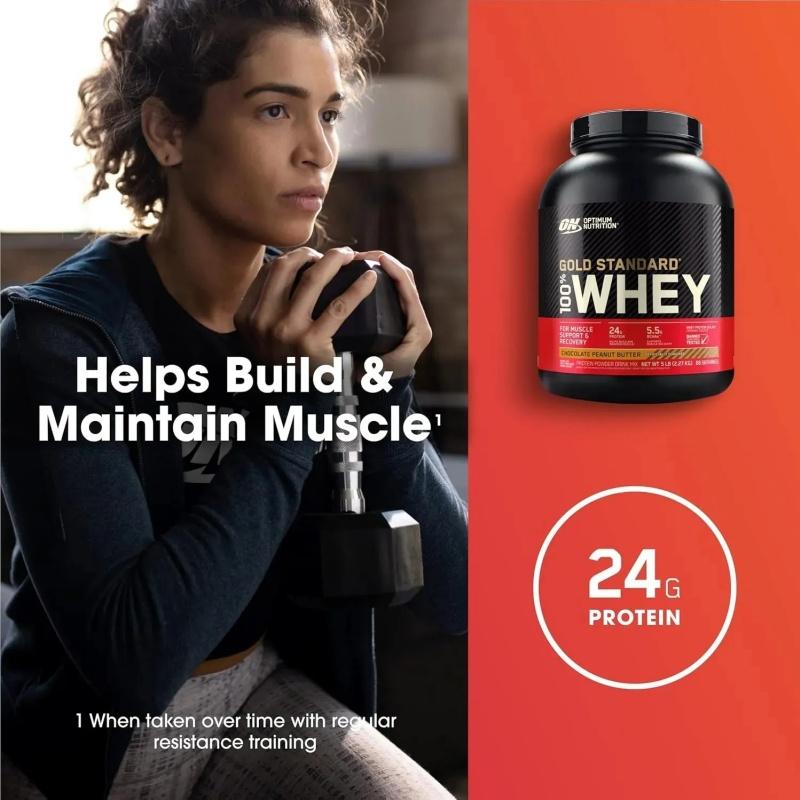 5 Pound, Optimum Nutrition Gold Standard 100% Whey Protein Powder