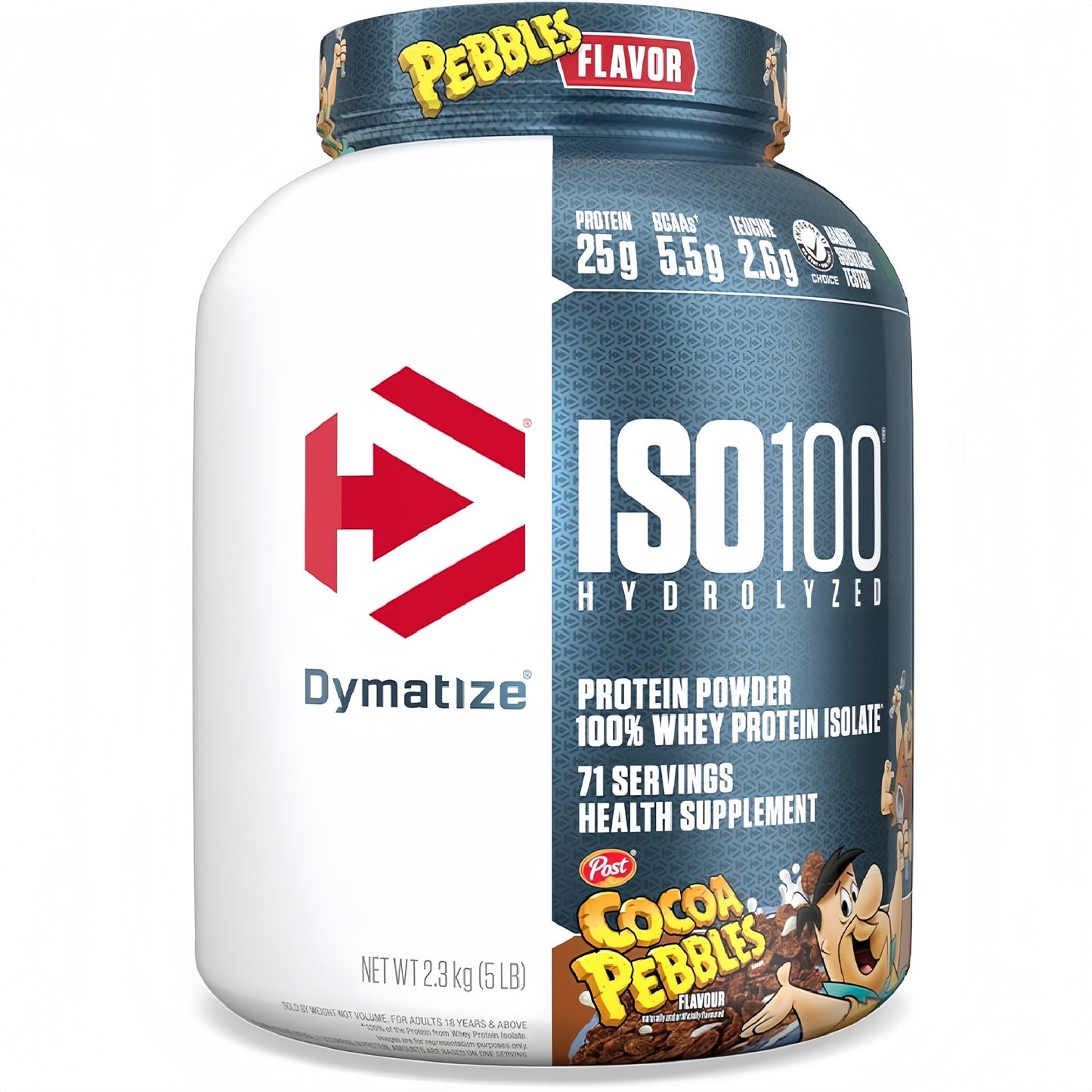 5 Pounds, Dymatize ISO100 Hydrolyzed Protein Powder, 100% Whey Isolate Protein, 25g of Protein
