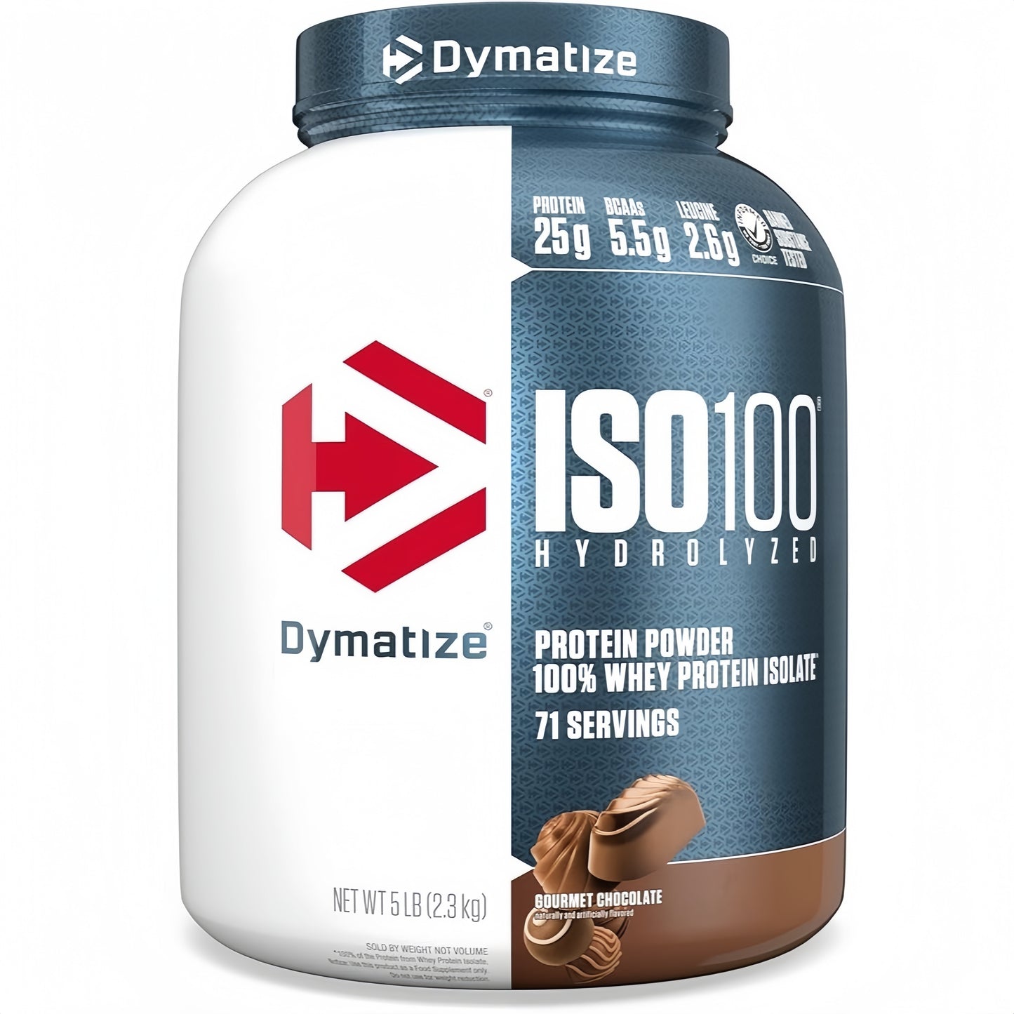 5 Pounds, Dymatize ISO100 Hydrolyzed Protein Powder, 100% Whey Isolate Protein, 25g of Protein