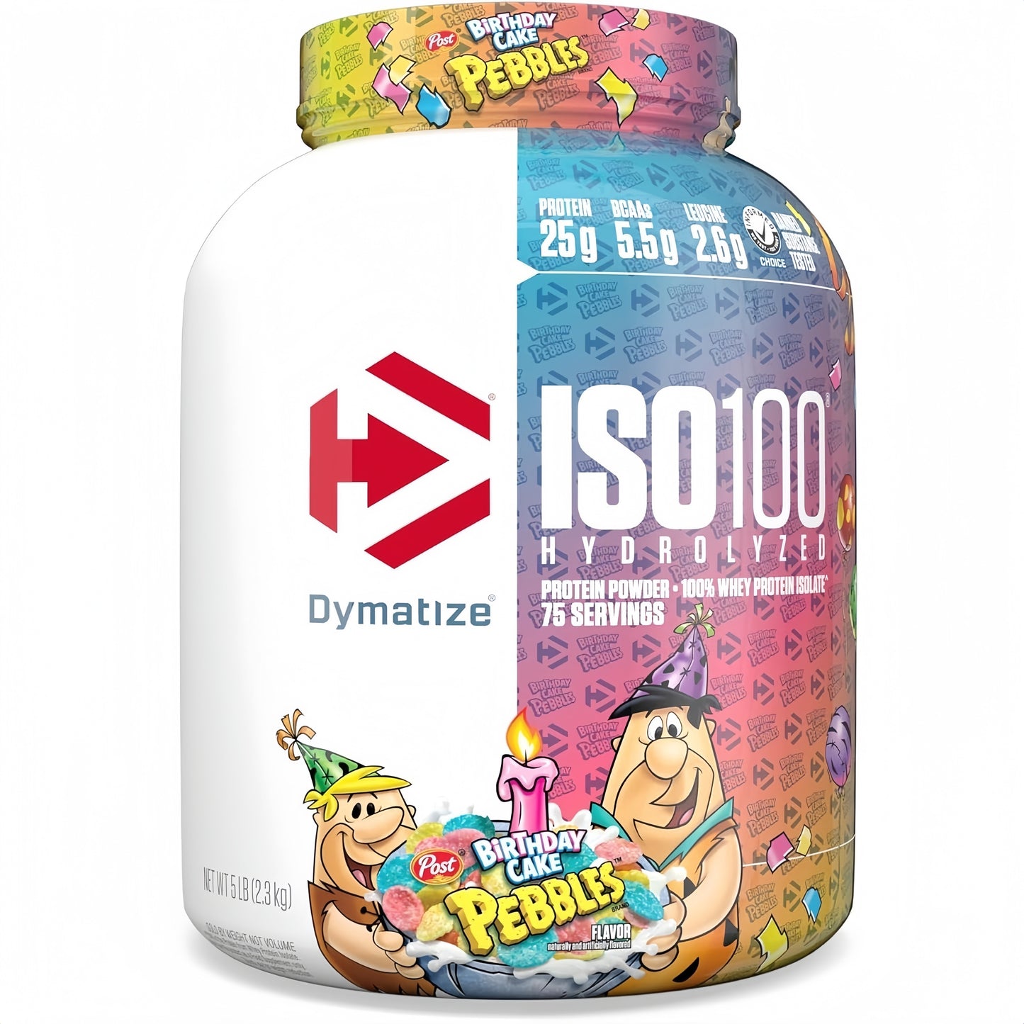 5 Pounds, Dymatize ISO100 Hydrolyzed Protein Powder, 100% Whey Isolate Protein, 25g of Protein