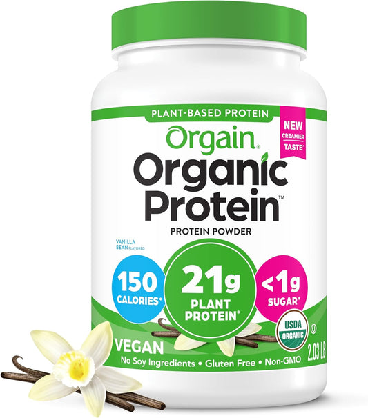 2.03 lb, Orgain Organic Vegan Protein Powder, Vanilla Bean