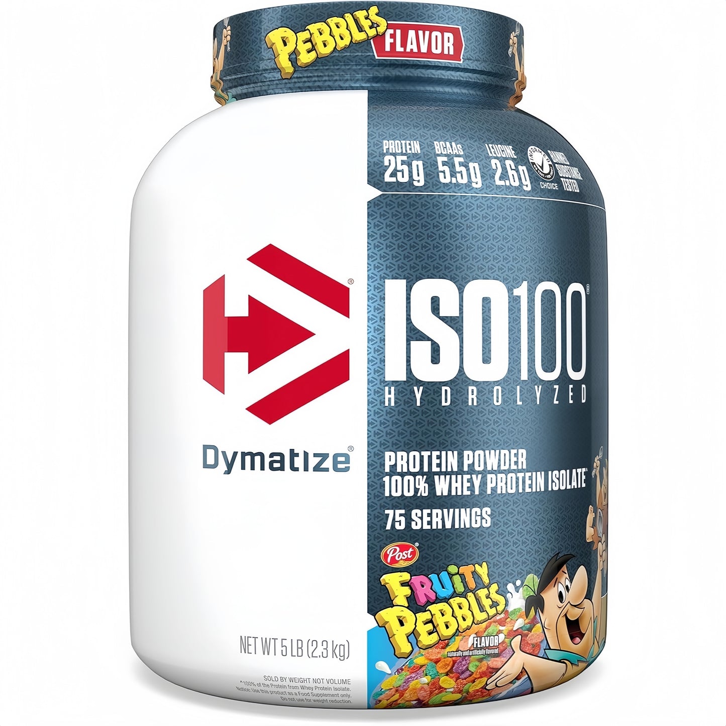 5 Pounds, Dymatize ISO100 Hydrolyzed Protein Powder, 100% Whey Isolate Protein, 25g of Protein